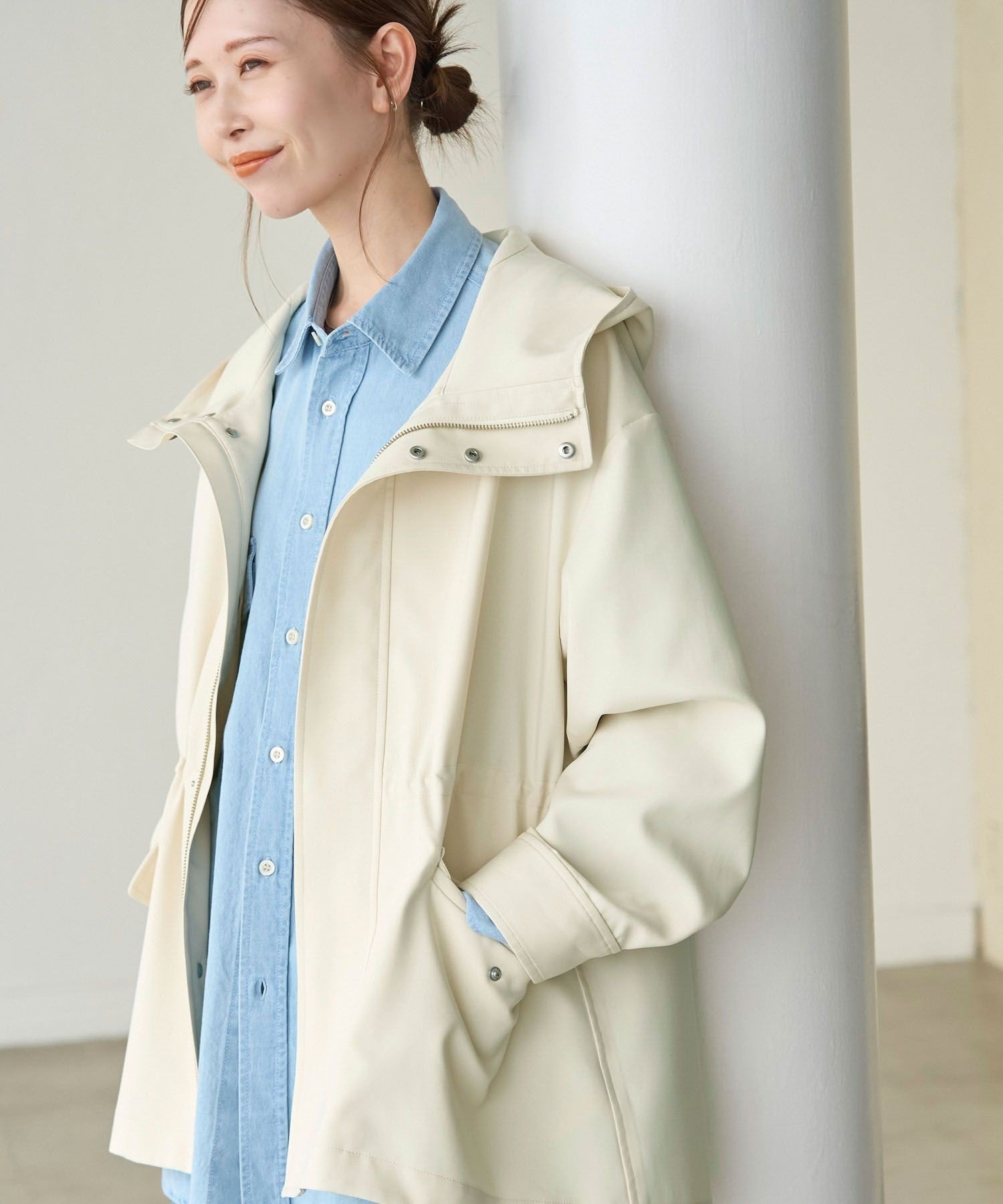 ROPE' PICNIC｜【花粉ガード・撥水加工】ミドル丈マウンテンパーカー