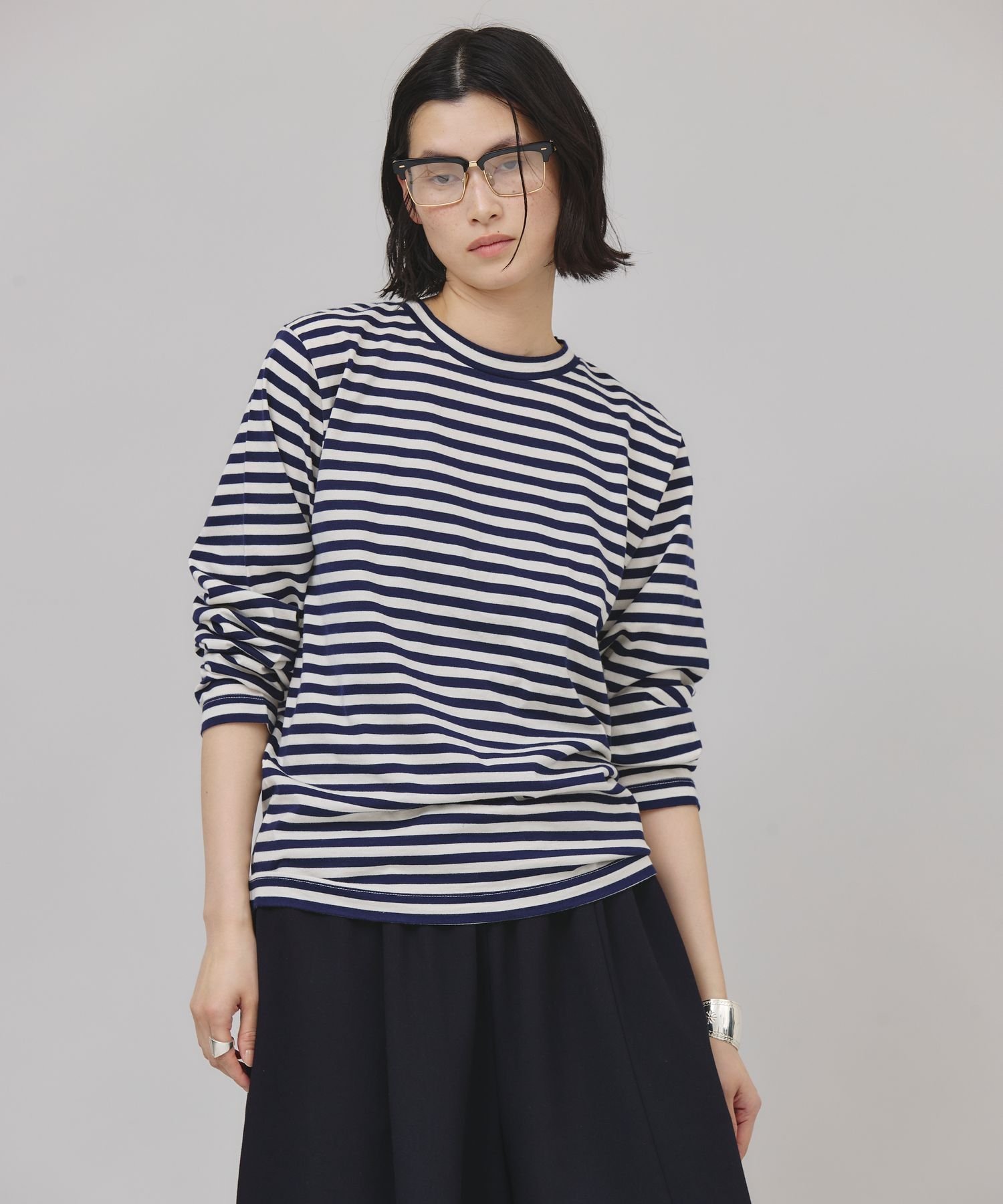 カレンソロジー＜&RC＞ボーダーロングスリーブプルオーバー/ネイビー・エクリュ Curensology｜<&RC>ボーダーロングスリーブプルオーバー | Rakuten