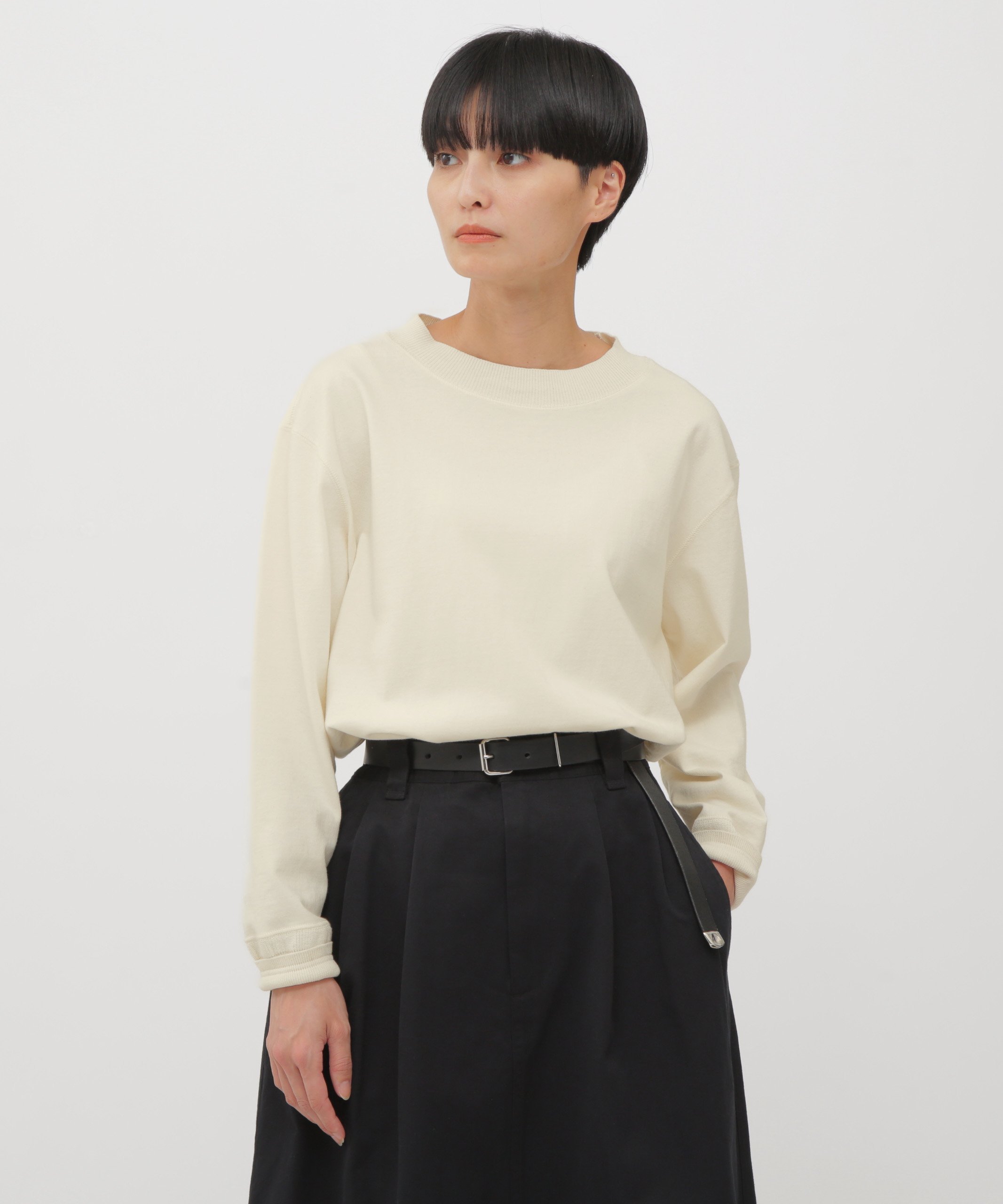 MARGARET HOWELL｜LIGHT DENSED COTTON JERSEY TOP | Rakuten Fashion