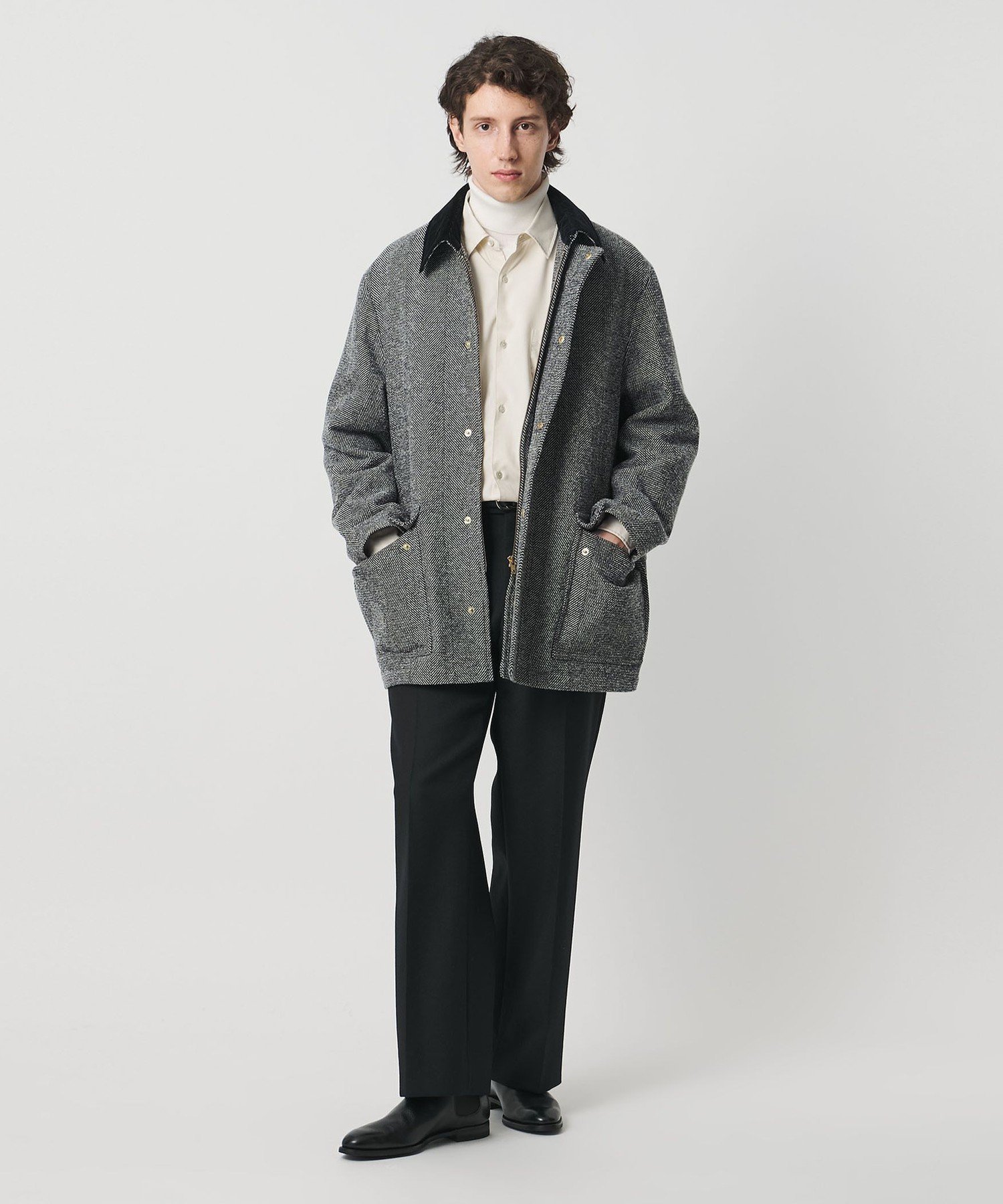 UNITED ARROWS｜ヘリンボーン ミドルレングス フィールドジャケット