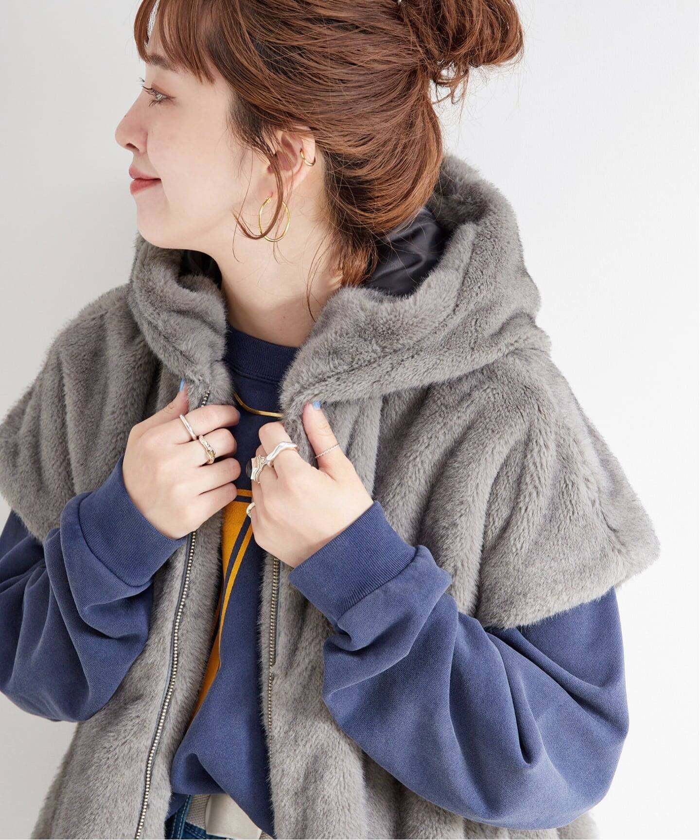 B.C STOCK｜《追加》【WEB+一部店舗限定】手洗い可 / フード付きミンク