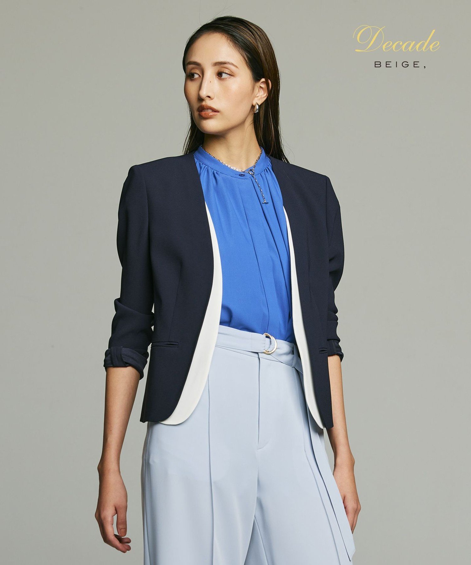 BEIGE,｜CINDY / ダブルカラージャケット | Rakuten Fashion(楽天