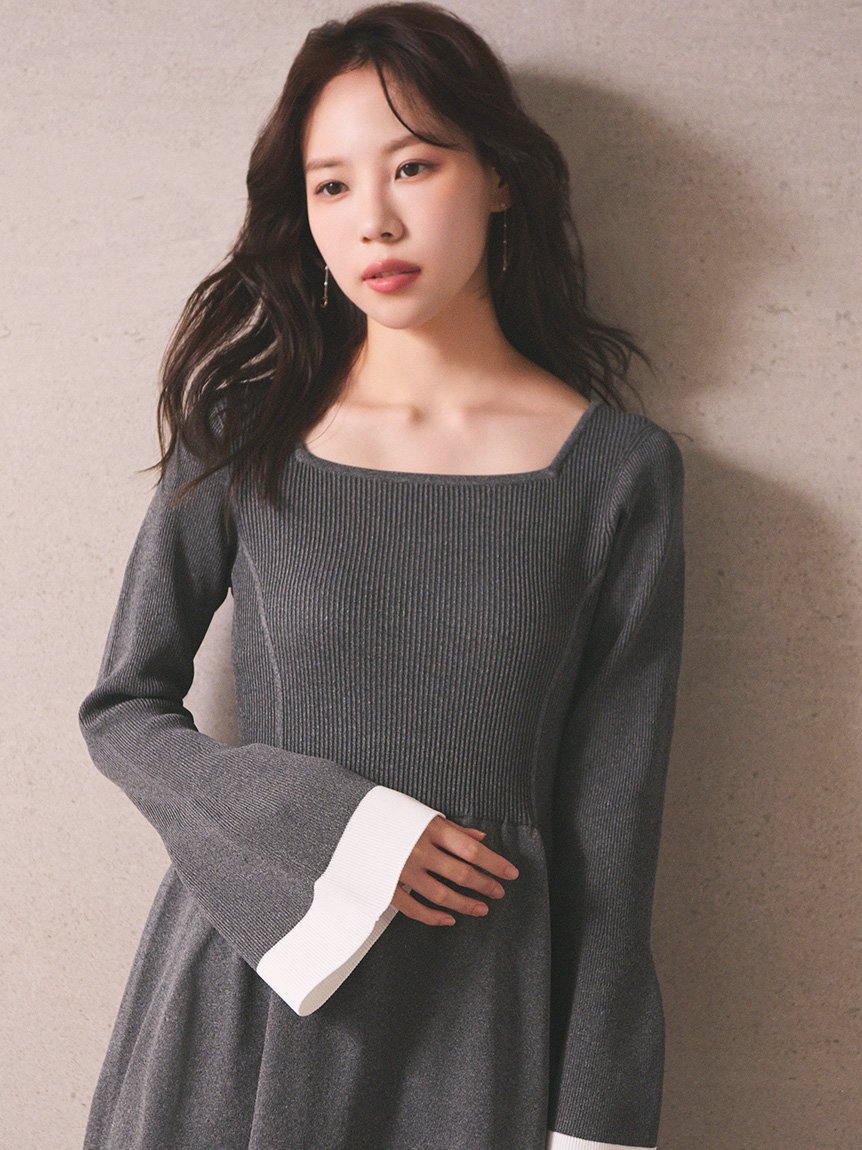 CELFORD｜ベルスリーブホールガーメントニットワンピース | Rakuten