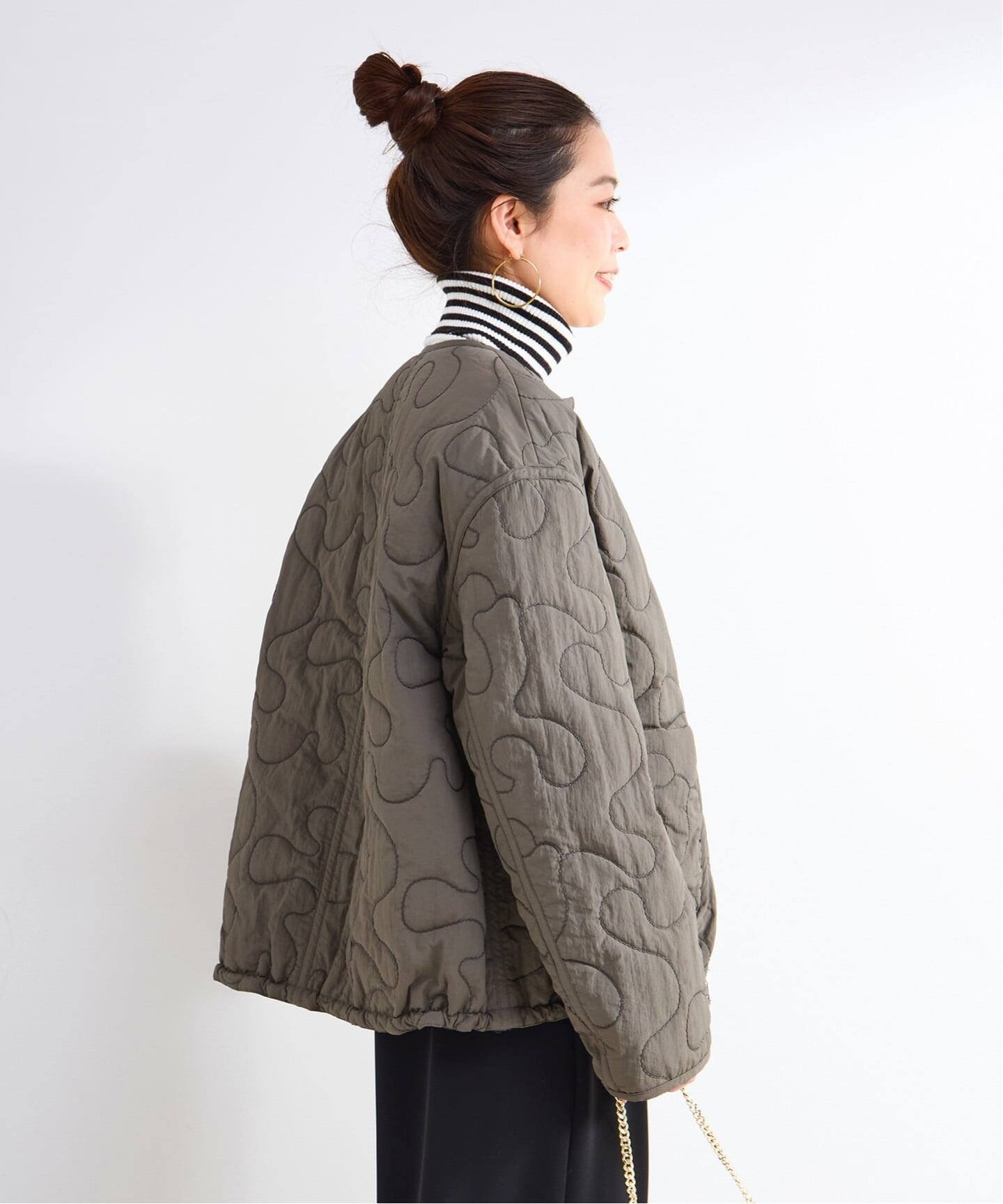 B.C STOCK｜保温性 / ナイロンタフタ / 刺繍キルトリバーシブル