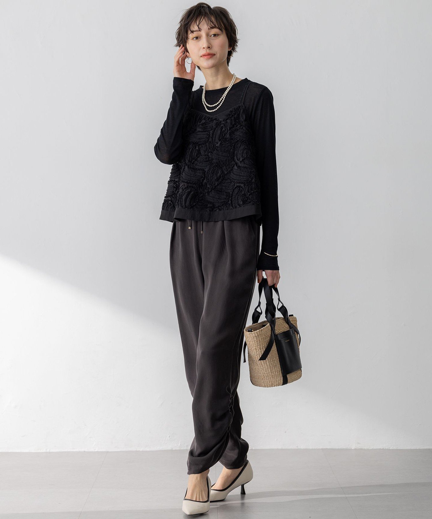 23区｜【好評につき追加生産/洗える】リボンエンブロイダリー