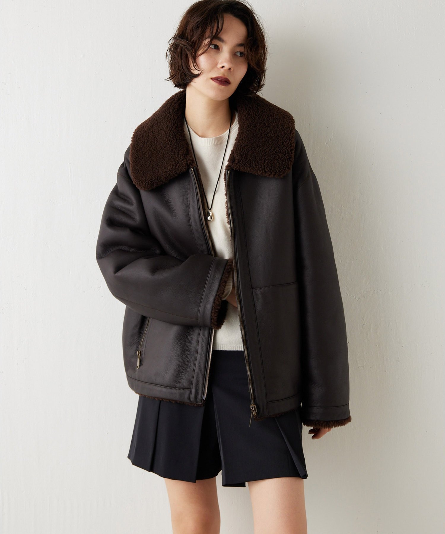 Whim Gazette｜【GEMINI】ムートンブルゾンコート | Rakuten Fashion