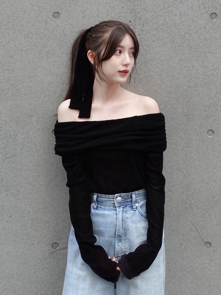 FRAY I.D｜オフショルフロッキーチュールトップス | Rakuten Fashion
