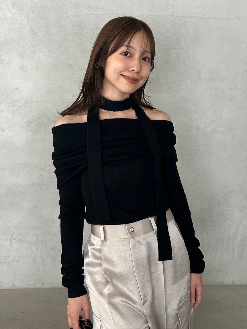 FRAY I.D｜オフショルフロッキーチュールトップス | Rakuten Fashion