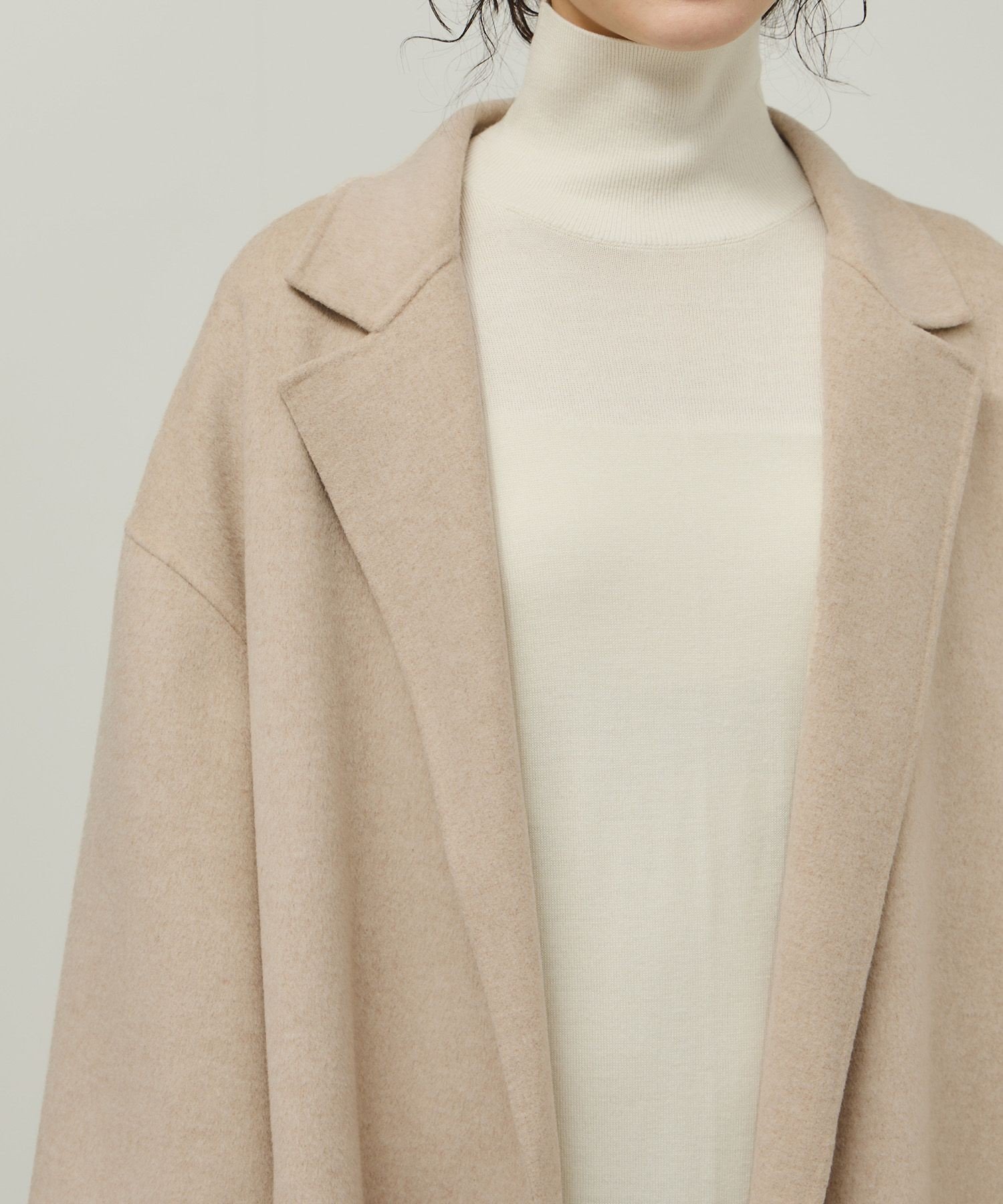 ADAM ET ROPE'｜【EMOELLE】Colombo カシミヤブレンドリバーコート