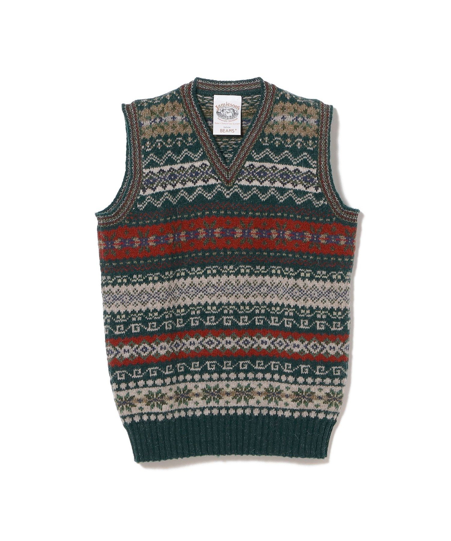 BEAMS MEN｜JAMIESON`S / 別注 Fairsile V-Neck Knit Vest | Rakuten