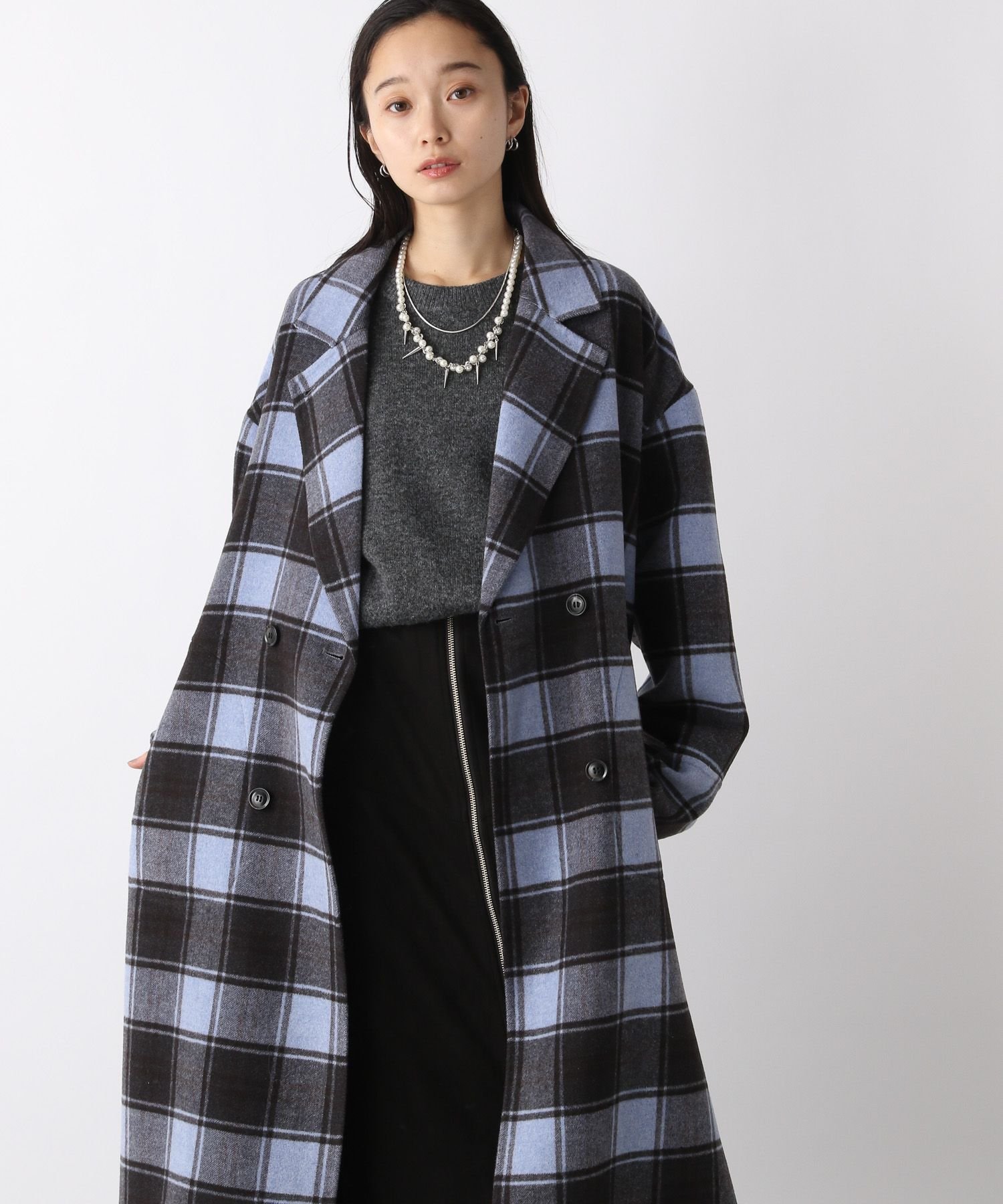 JEANASIS｜Wチェスターウールリバーロングコート | Rakuten Fashion