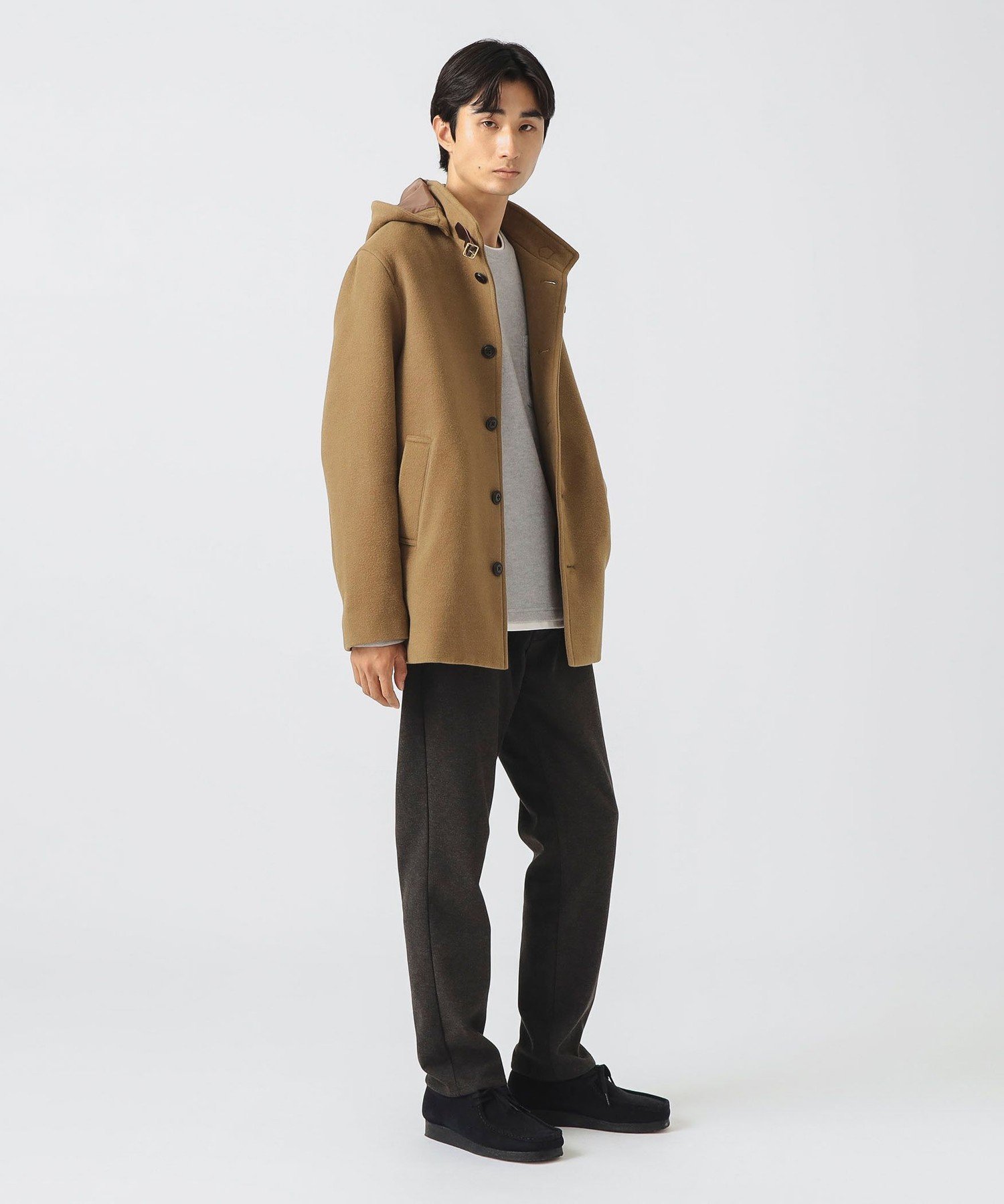 BEAMS HEART｜フーディー スタンドカラー コート | Rakuten Fashion