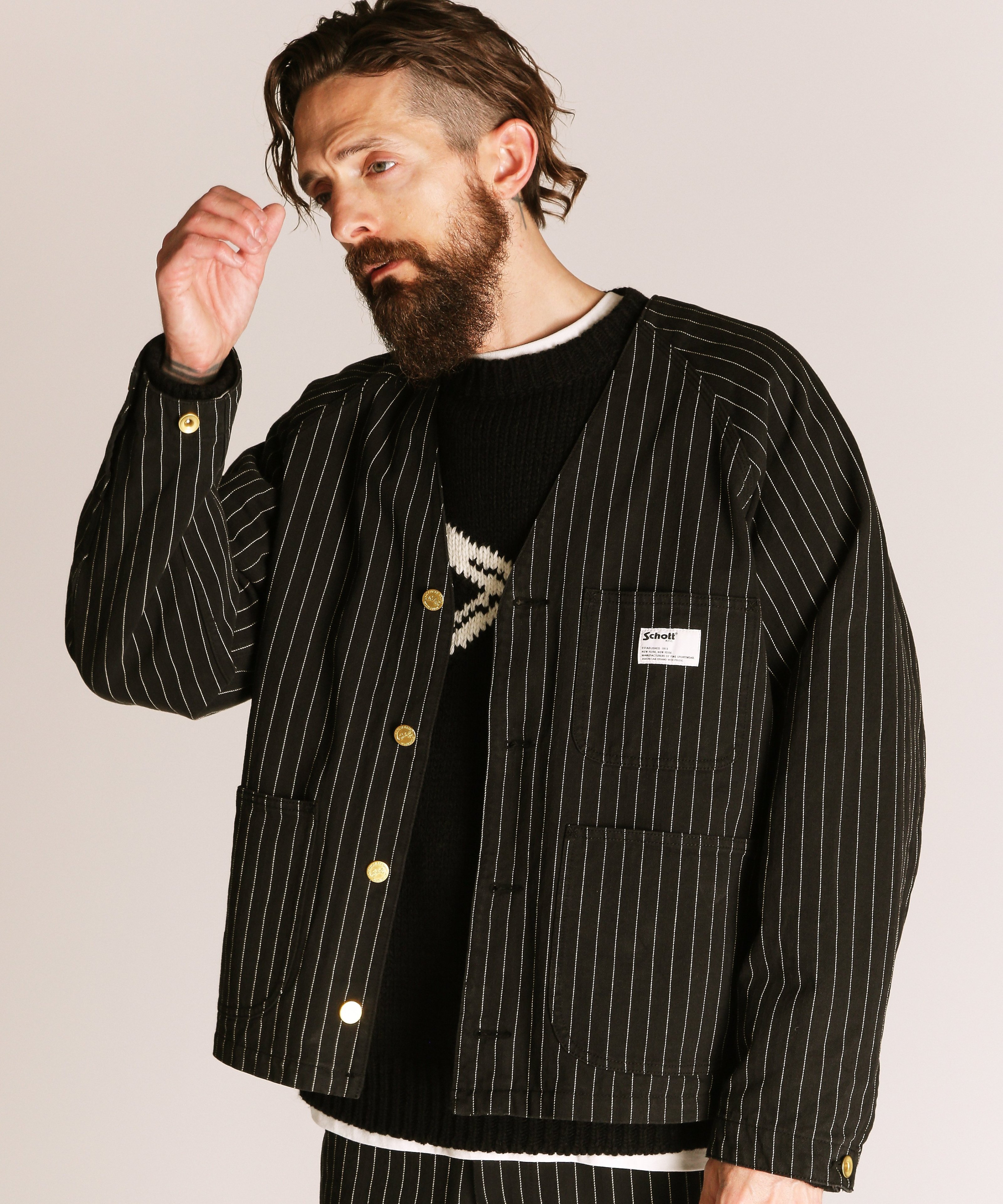 Schott｜STRIPE ENGINEER JACKET/ストライプ エンジニア ジャケット