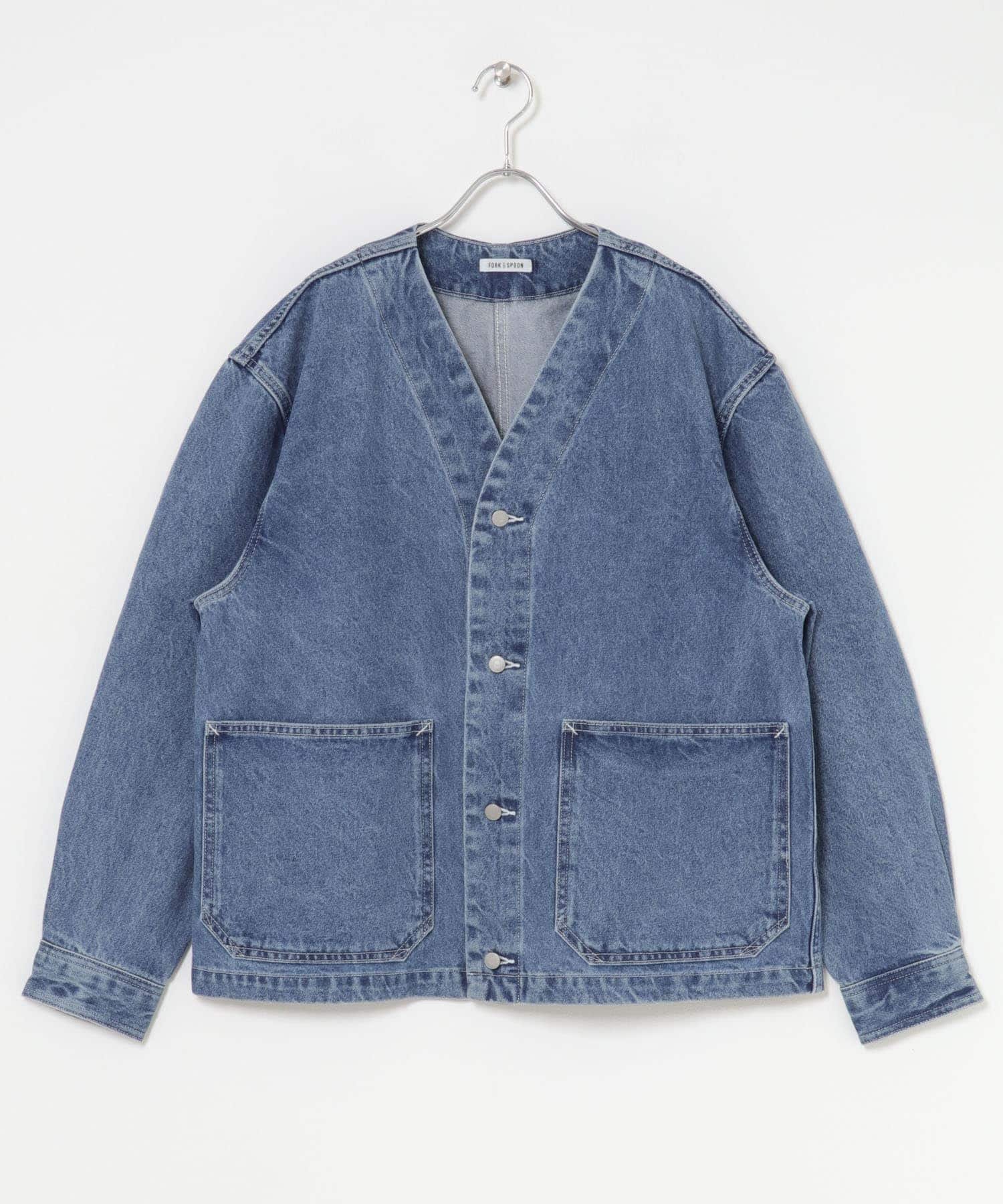 URBAN RESEARCH DOORS｜FORK&SPOON JFデニムノーカラージャケット