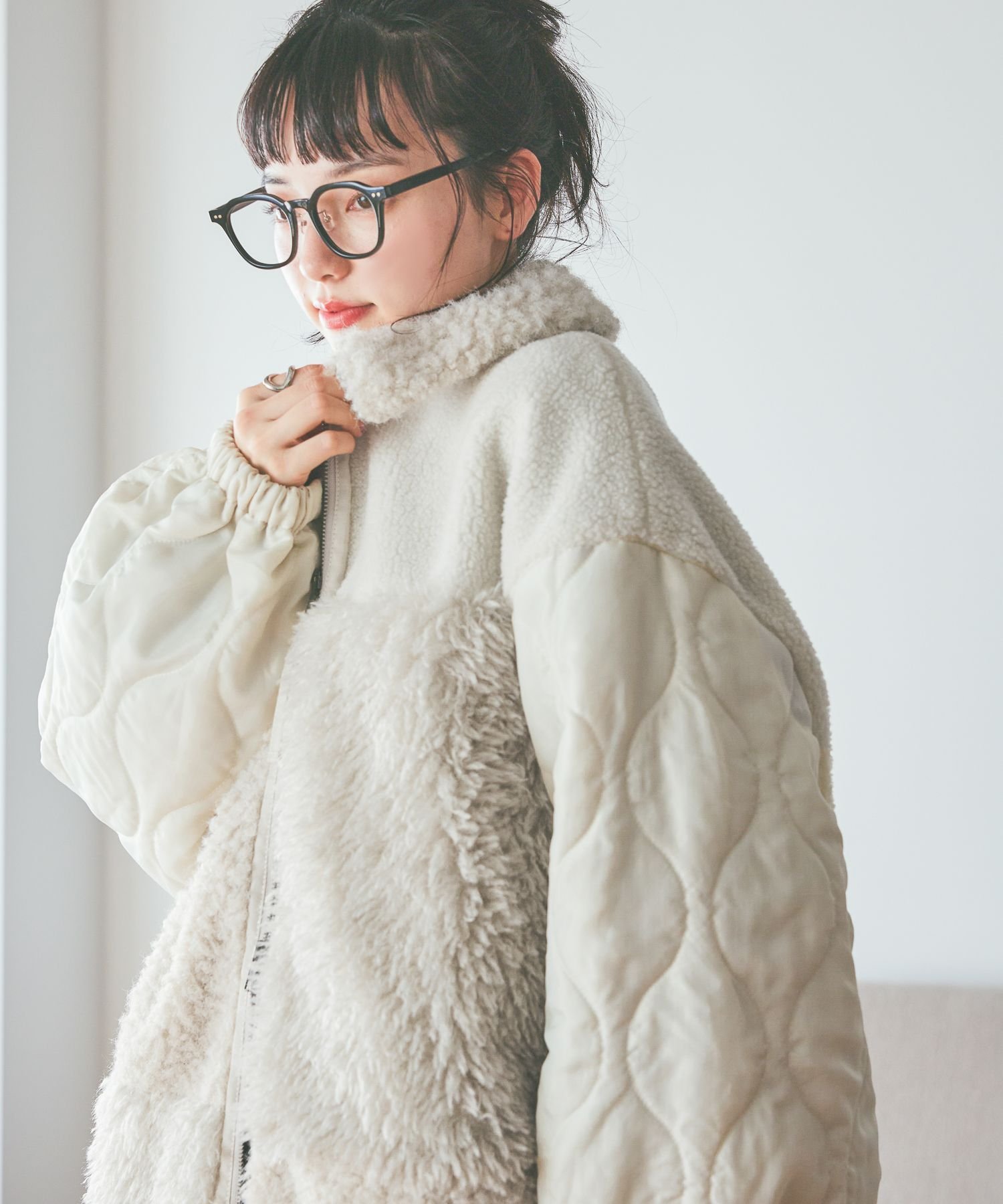 niko and ｜パッチワークボアブルゾン | Rakuten Fashion(楽天