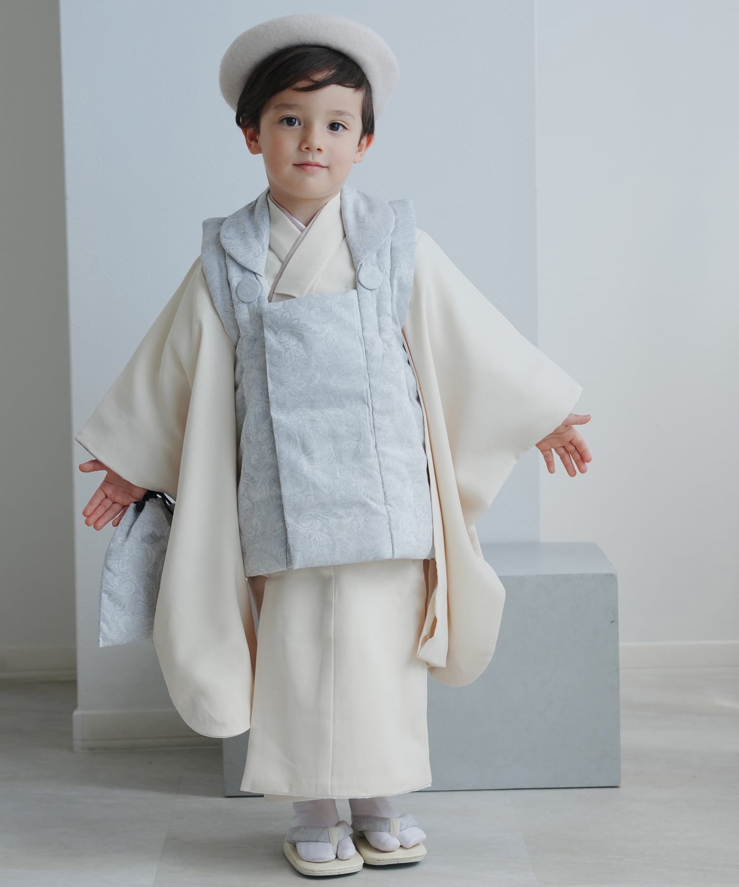 utatane｜ひよこ商店 七五三 3歳 被布コート 着物 セット 男の子 三歳