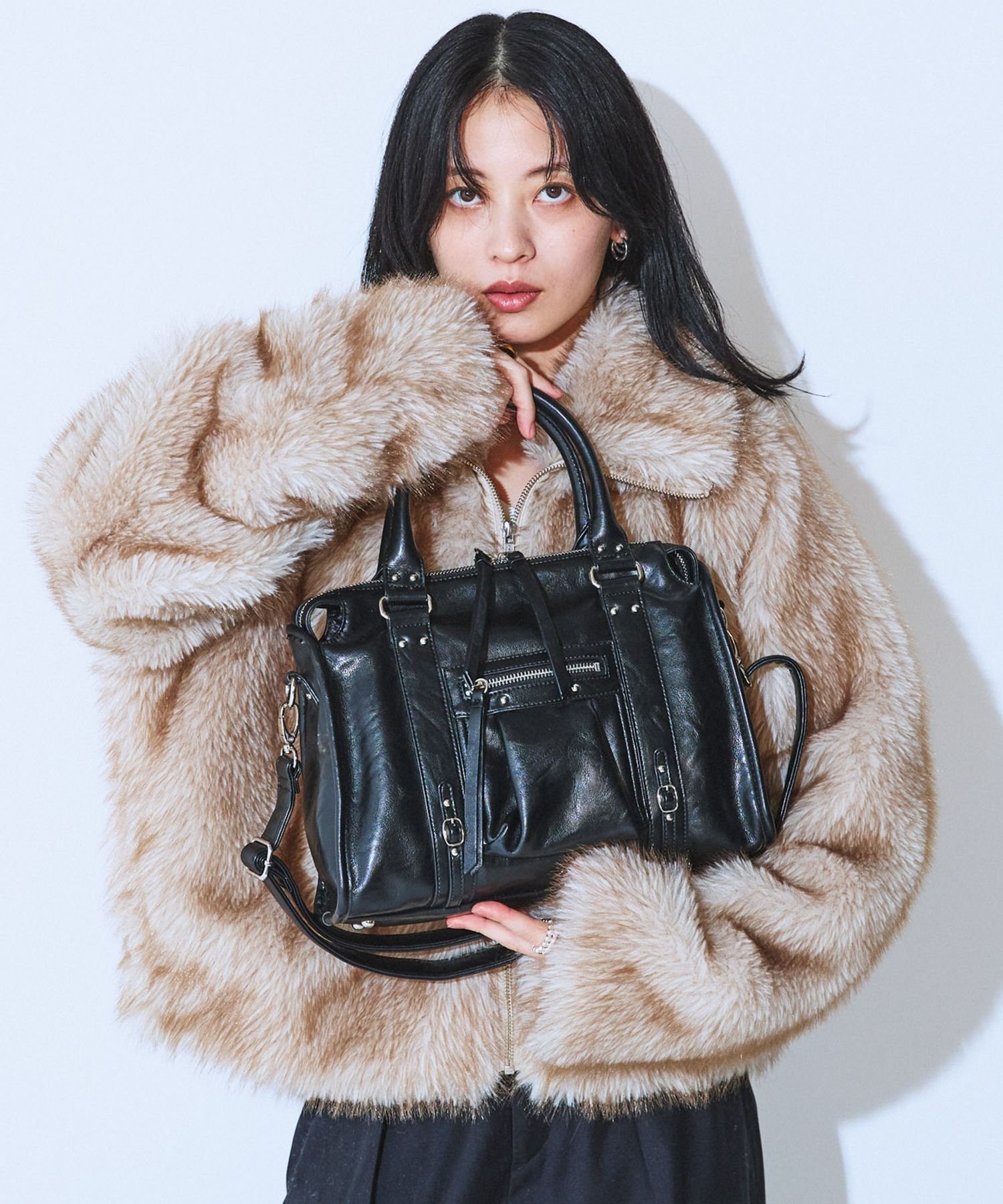 JEANASIS｜アンティークフェイクレザーボストン | Rakuten Fashion