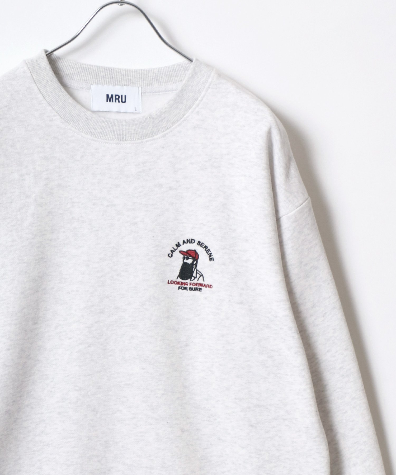 marukawa｜トレーナー メンズ スウェット 刺繍 オーバーサイズ 裏起毛