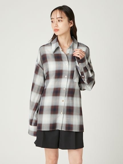 FRAY I.D｜2wayオンブレチェックシャツ | Rakuten Fashion(楽天