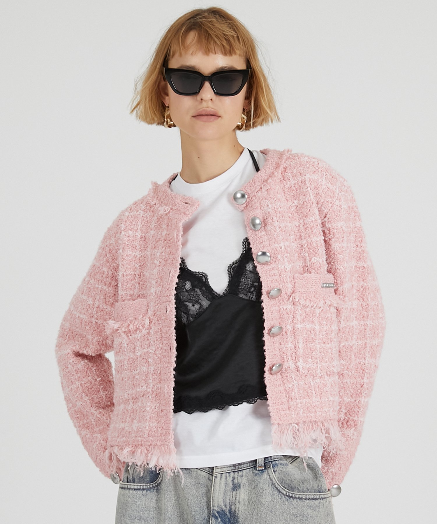 PRANK PROJECT｜ツイードニットカーディガン | Rakuten Fashion(楽天