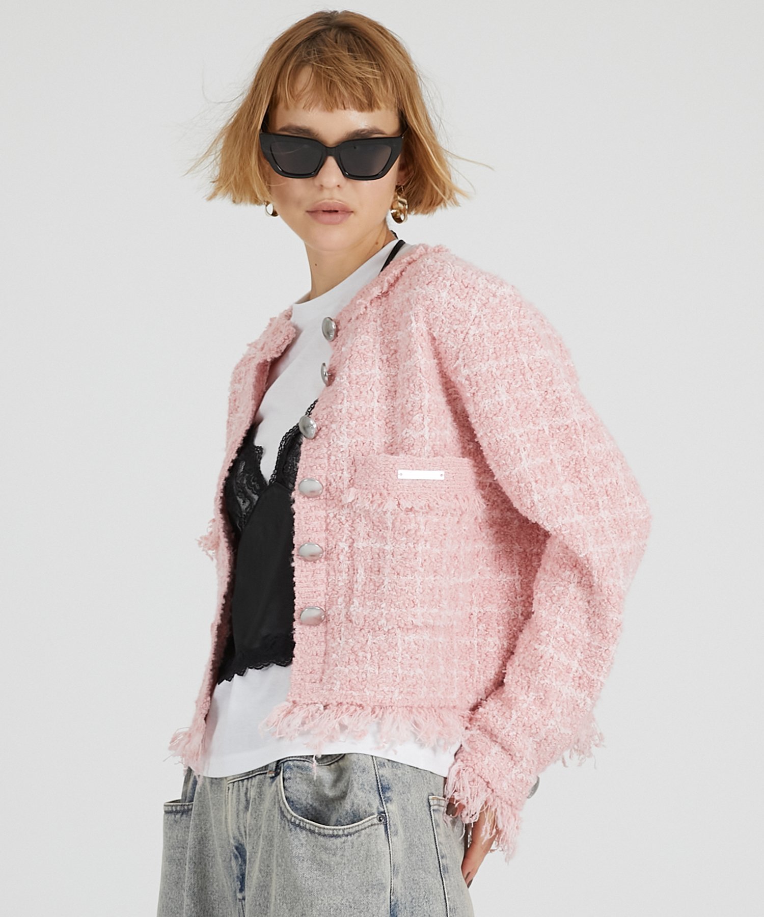 PRANK PROJECT｜ツイードニットカーディガン | Rakuten Fashion(楽天