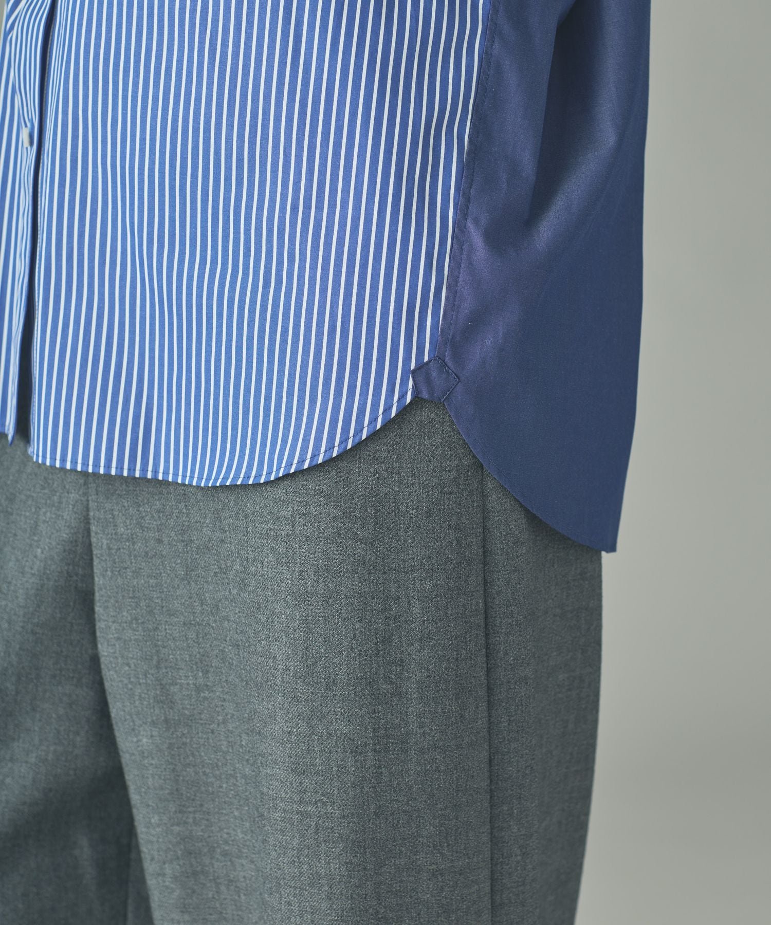 Curensology/&RCビッグシャツ/ブルーストライプ Curensology（カレンソロジー） ブラウス シャツ /「＆RC」ビッグ