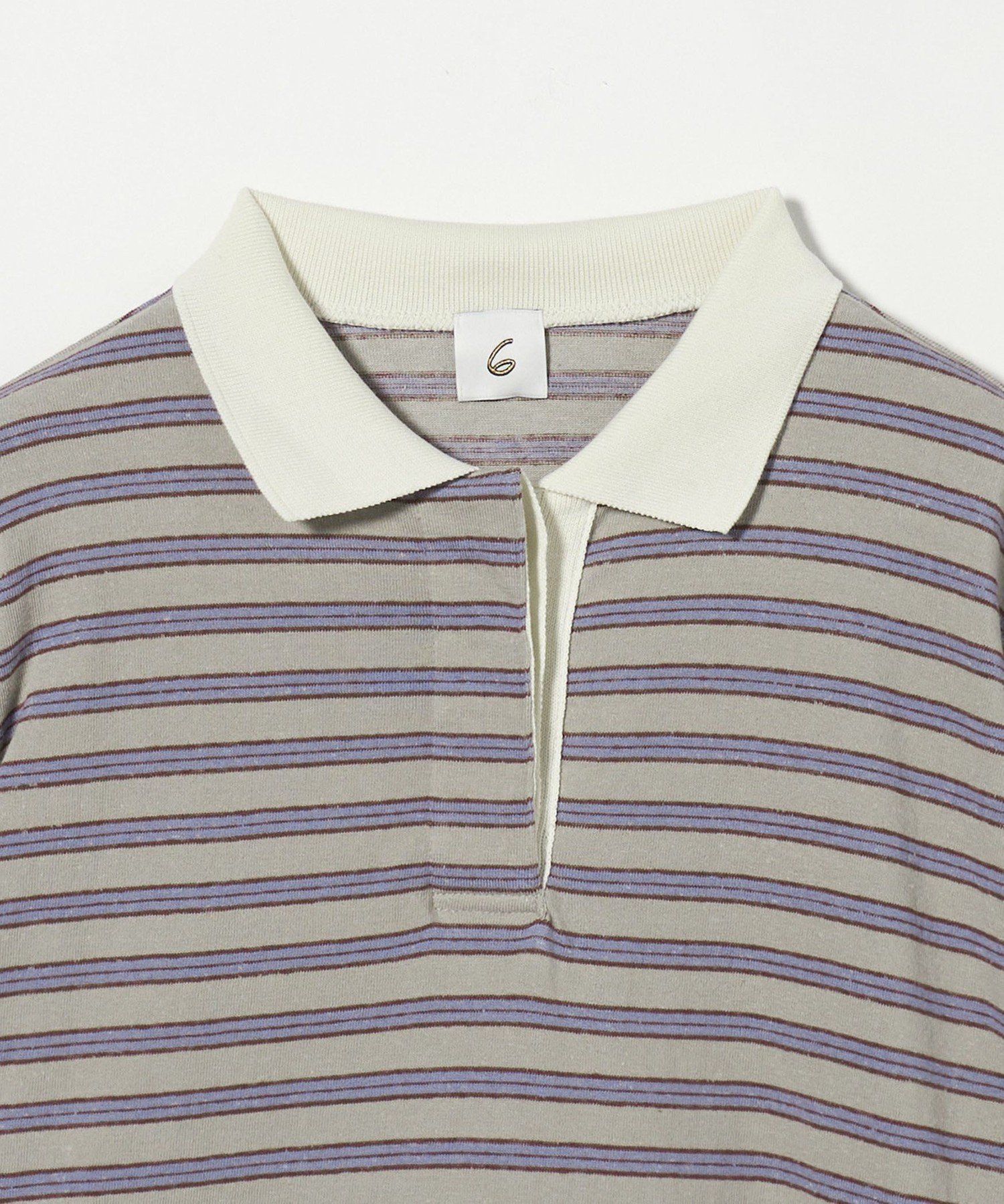 ＜6(ROKU)＞コットンボーダーラガー　ポロシャツ BEAUTY&YOUTH UNITED ARROWS｜<6(ROKU)>コットン ボーダー ラガー