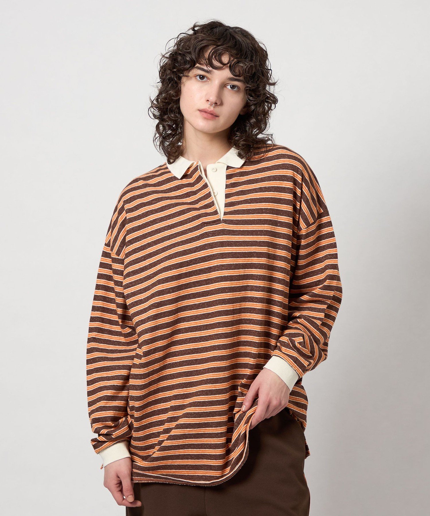 ＜6(ROKU)＞コットンボーダーラガー　ポロシャツ BEAUTY&YOUTH UNITED ARROWS｜<6(ROKU)>コットン ボーダー ラガー