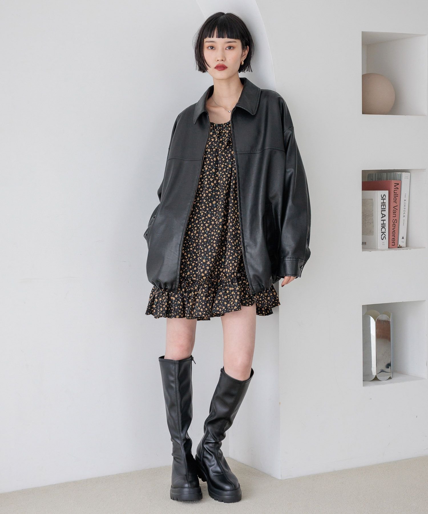 LOWRYS FARM｜レザードロストZIPブルゾン | Rakuten Fashion(楽天