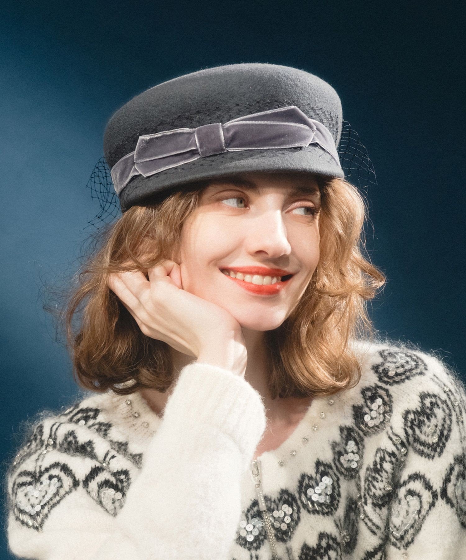 allureville｜【LOULOU WILLOUGHBY】ベロアリボンキャスケット