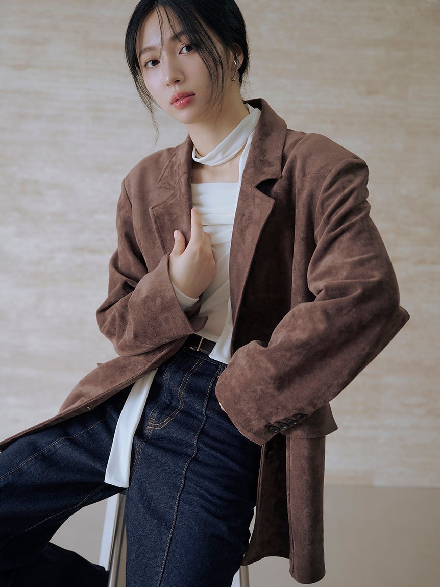 FRAY I.D｜バリエレザーライクテーラードジャケット | Rakuten Fashion