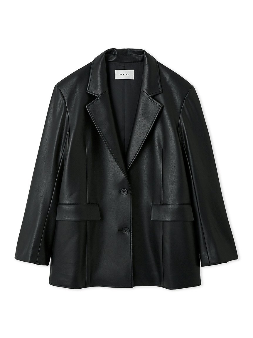 FRAY I.D｜バリエレザーライクテーラードジャケット | Rakuten Fashion