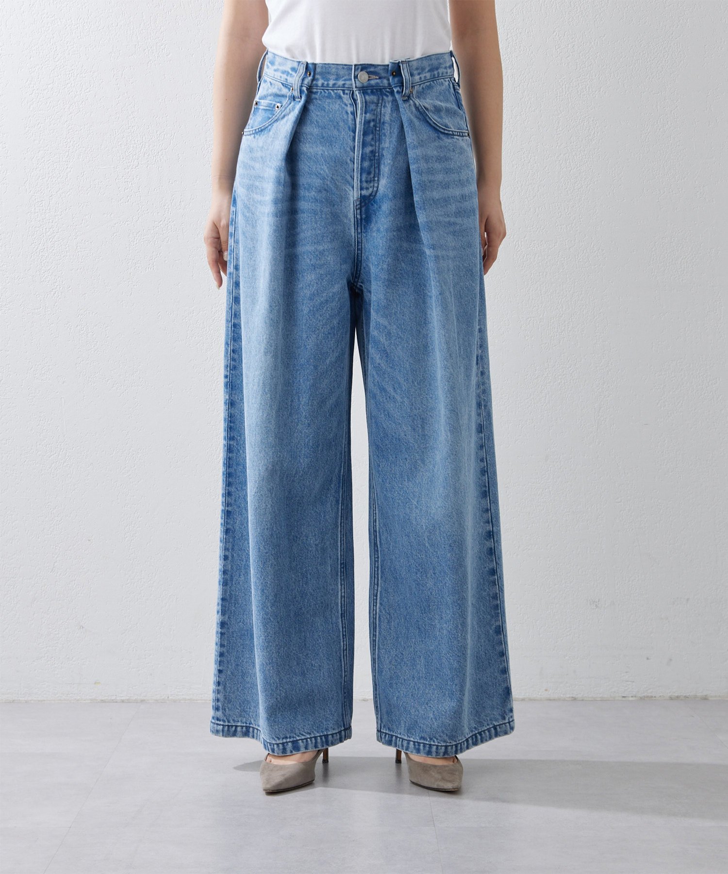 Whim Gazette｜デニムタックパンツ | Rakuten Fashion(楽天