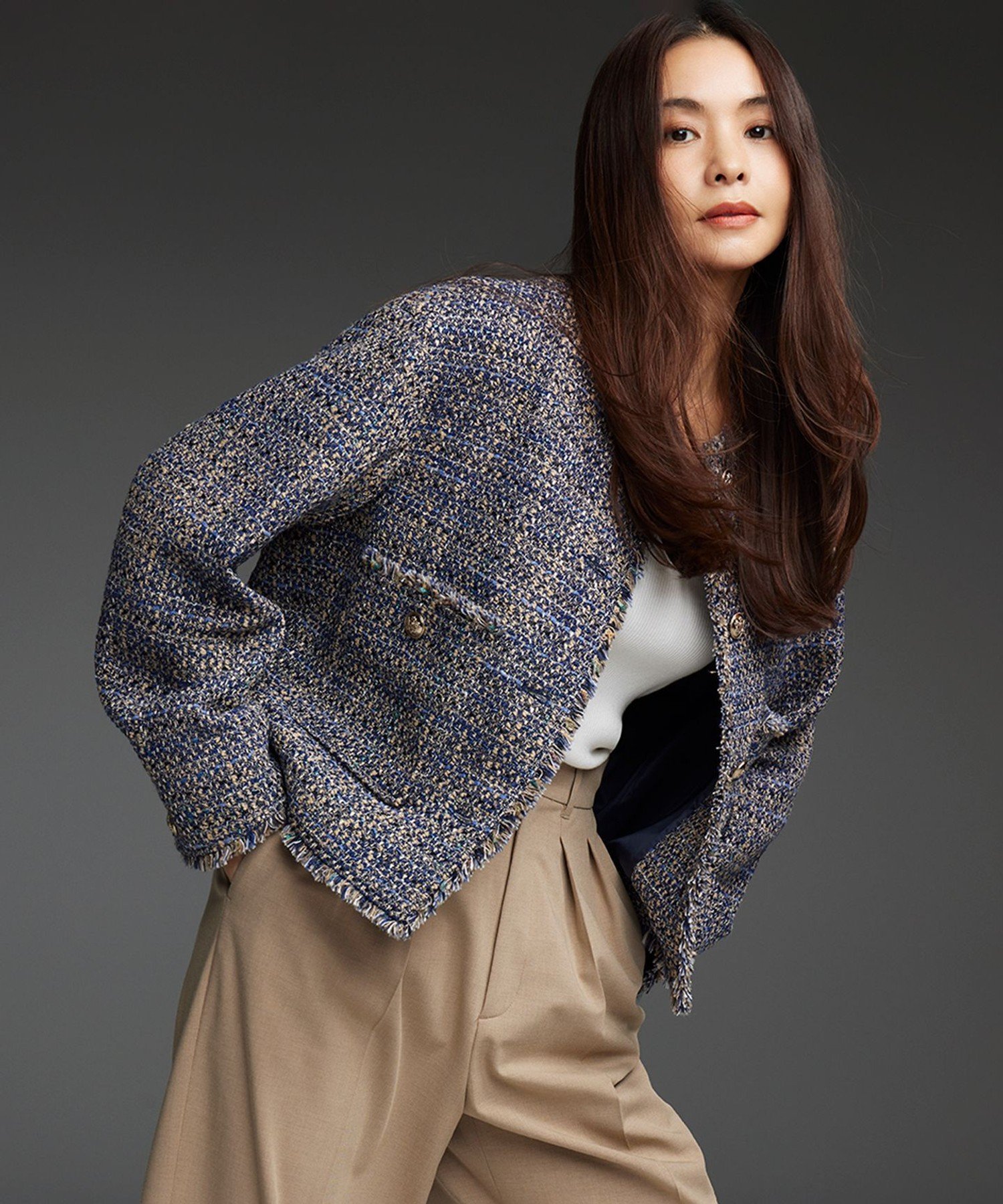 23区｜【滝沢眞規子さん着用】GIOLICA ボタン ツイード ジャケット