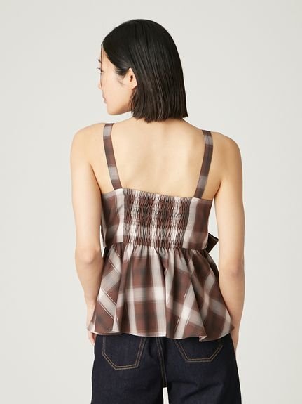 FRAY I.D｜オンブレラメチェックリボンキャミ | Rakuten Fashion(楽天