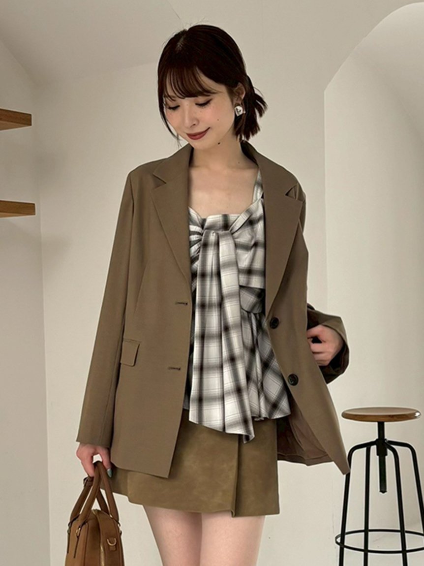 FRAY I.D｜オンブレラメチェックリボンキャミ | Rakuten Fashion(楽天