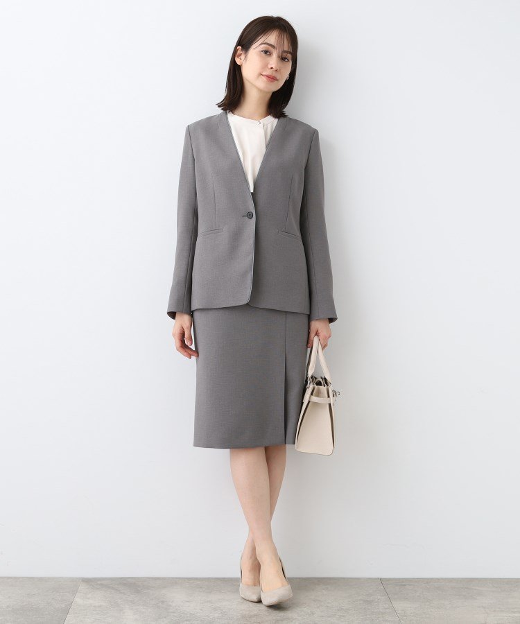 INDIVI｜【洗える/スーツ】ノーカラージャケット | Rakuten Fashion