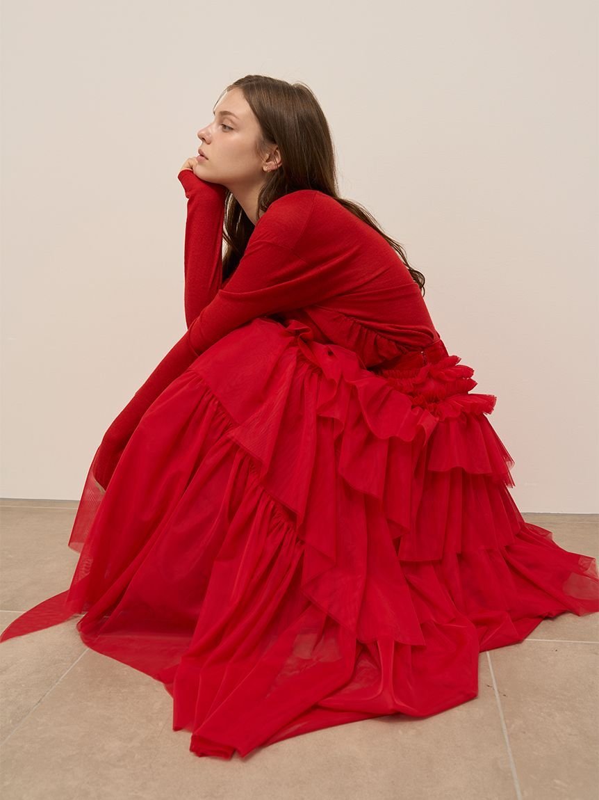 SNIDEL｜チュールボリュームスカート | Rakuten Fashion(楽天