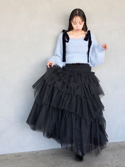 SNIDEL｜チュールボリュームスカート | Rakuten Fashion(楽天