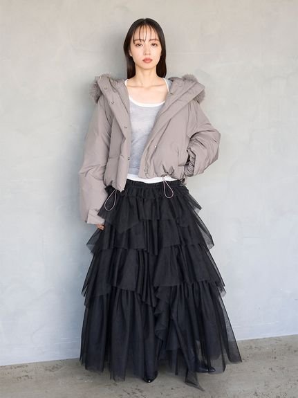 SNIDEL｜チュールボリュームスカート | Rakuten Fashion(楽天