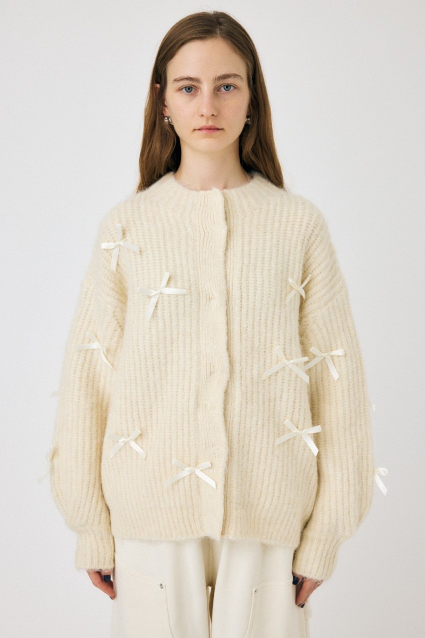 moussy｜RIBBON FANCY カーディガン | Rakuten Fashion(楽天
