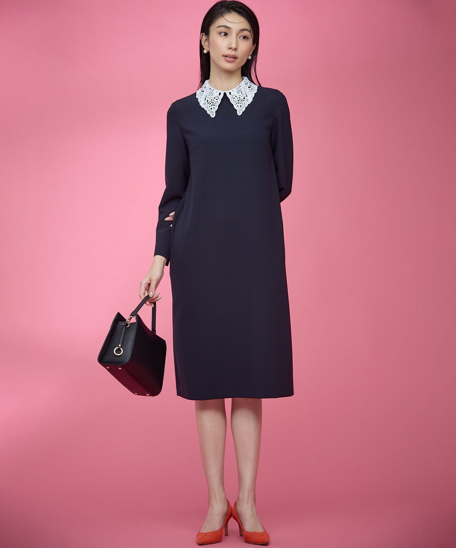 組曲｜【KUMIKYOKU NAVY】コンフォータブルドレープ レース襟