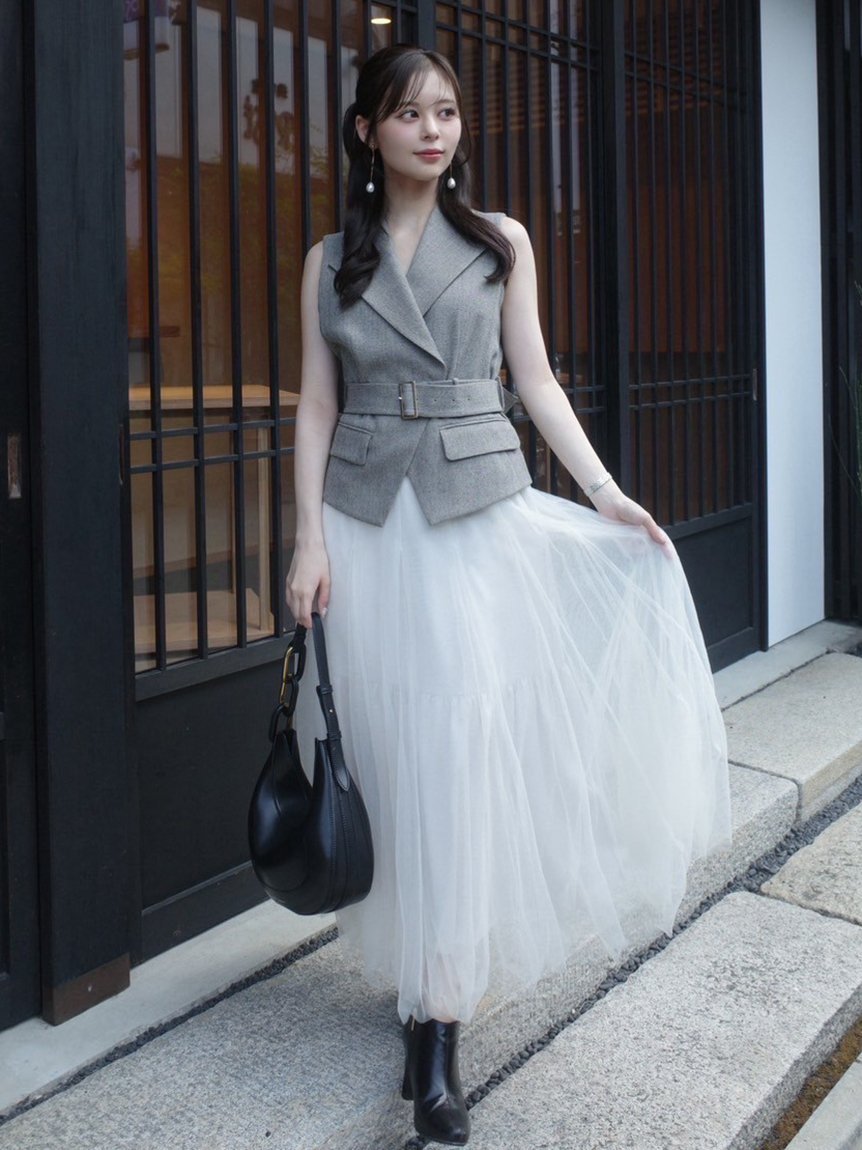 FRAY I.D｜【00サイズ】ジレチュールスカートセットアップ | Rakuten