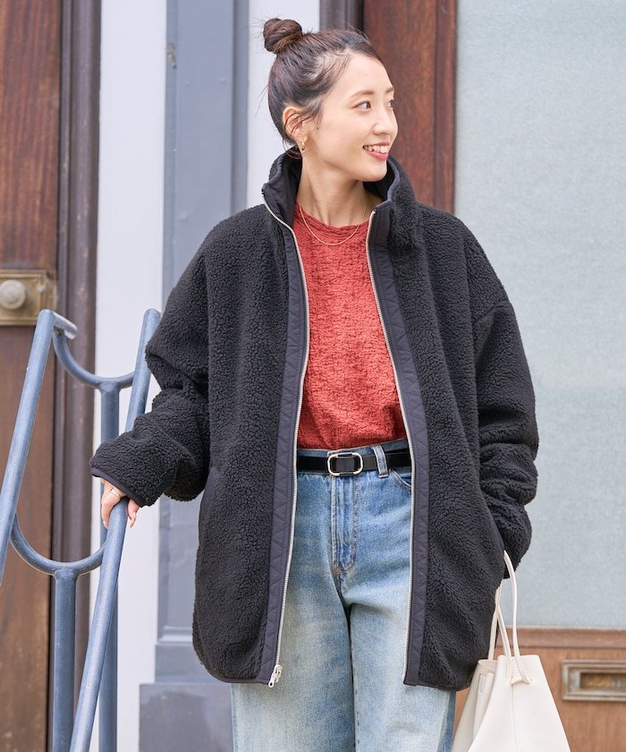 FREAK'S STORE｜スタンドカラー リバーシブル ボア ブルゾン【限定展開