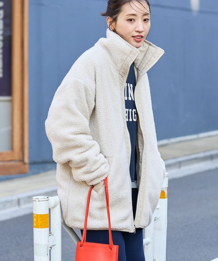 FREAK'S STORE｜スタンドカラー リバーシブル ボア ブルゾン【限定展開