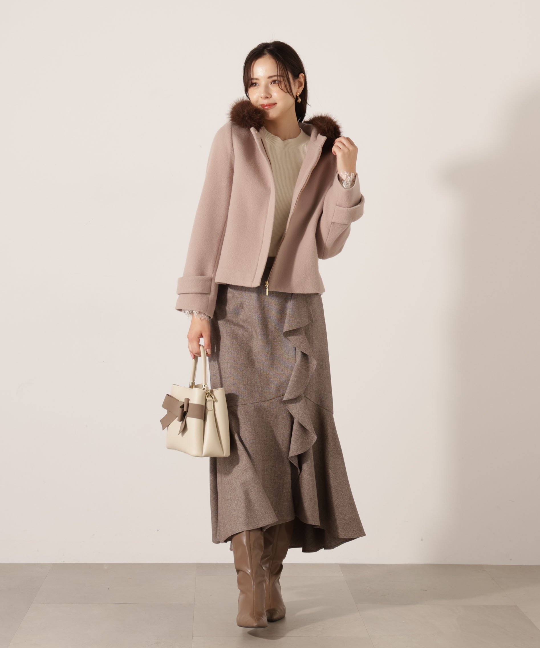 PROPORTION BODY DRESSING｜ラッフルディテールスカート 25AW