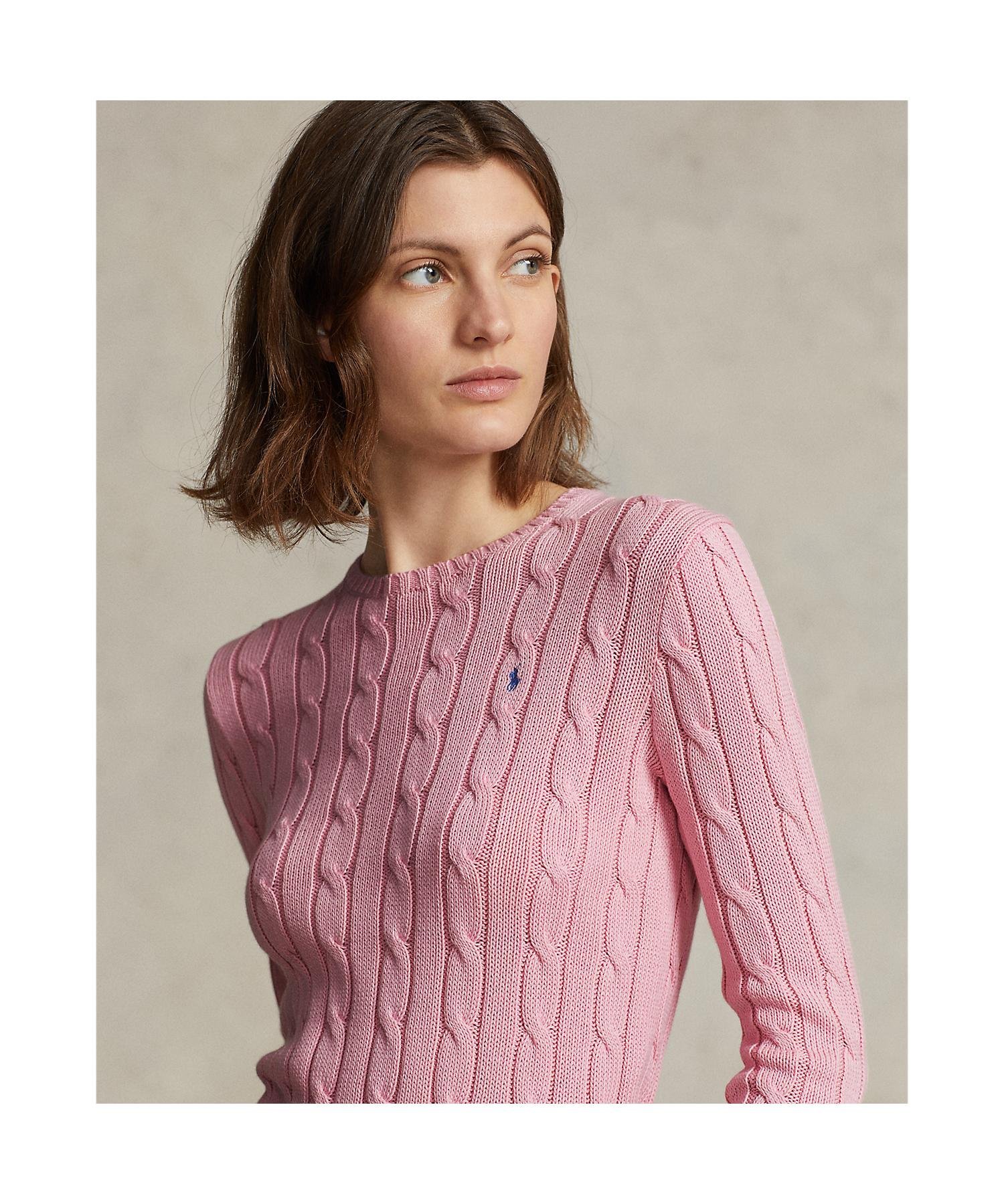 RALPH LAUREN｜ケーブルニット コットン クルーネック セーター