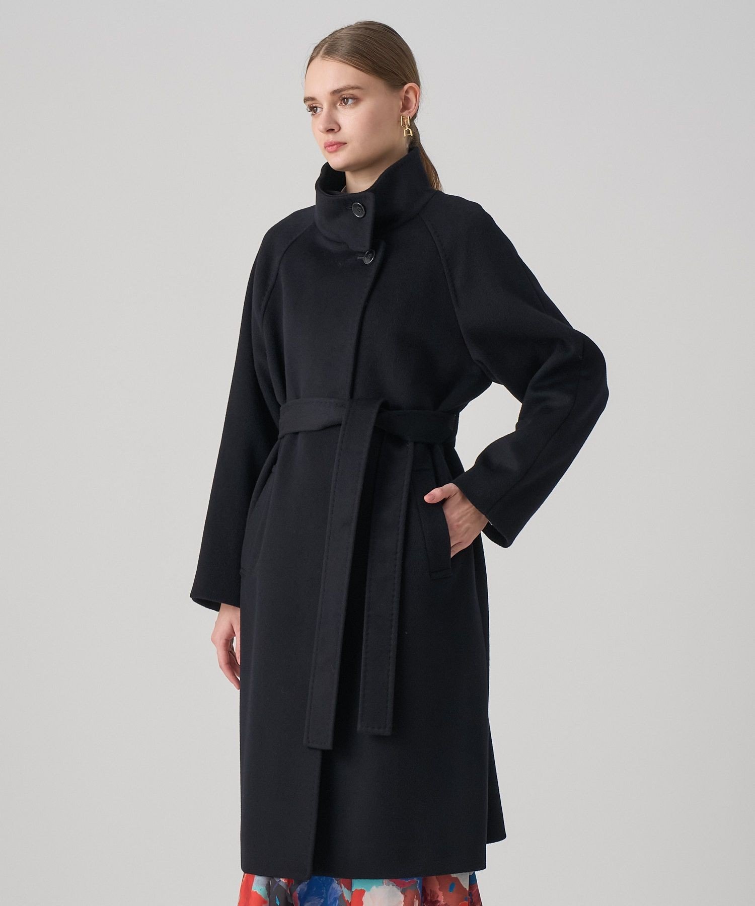 ANAYI｜カシミヤ混スタンドカラーコート | Rakuten Fashion(楽天