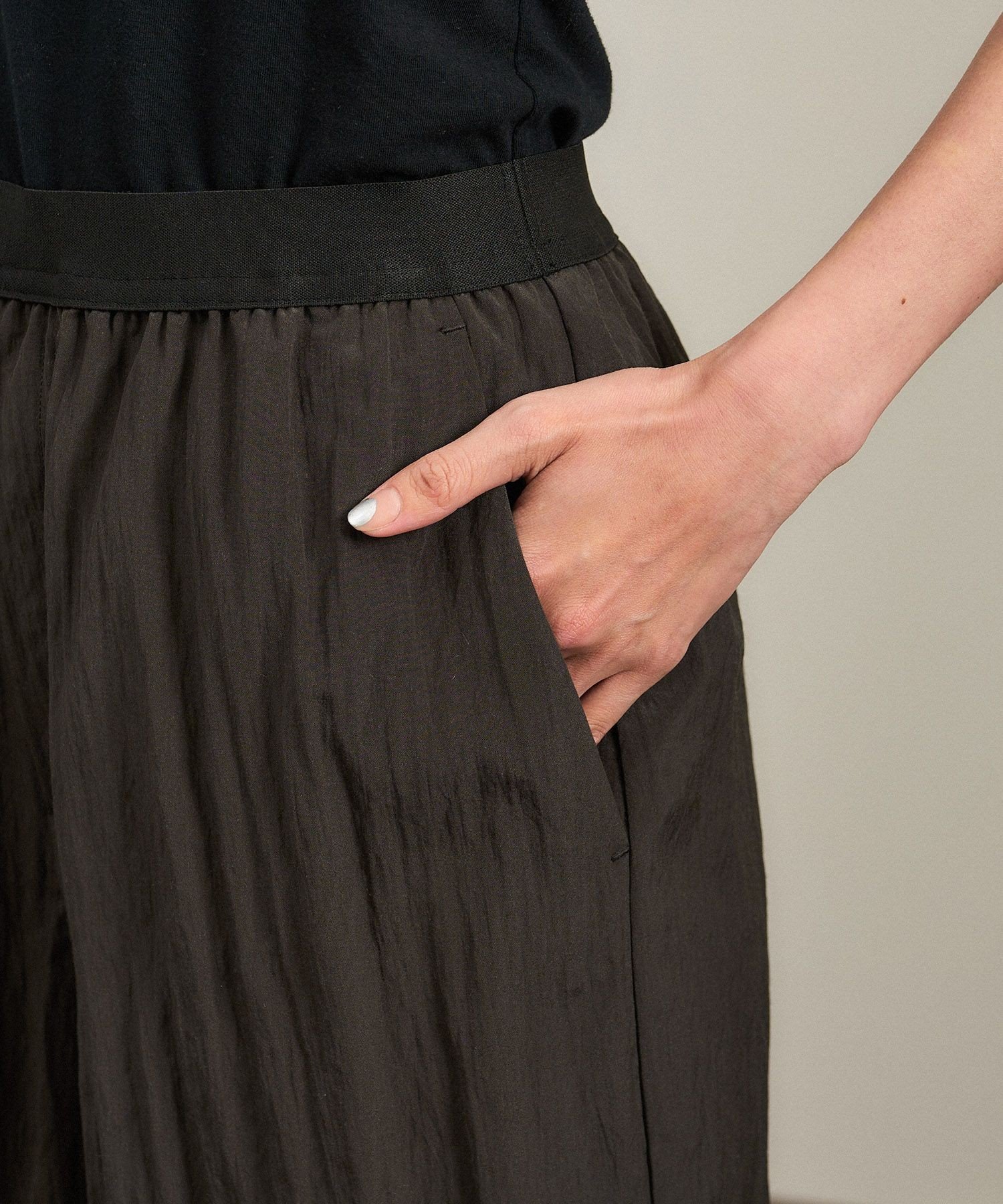 SALON adam et rope'｜ウールナイロンワッシャーパンツ | Rakuten