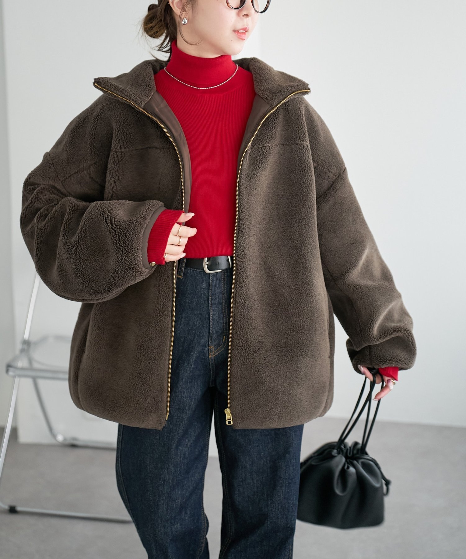 Discoat｜【新色追加!/リバイバル】キレイメボアスタンドブルゾン